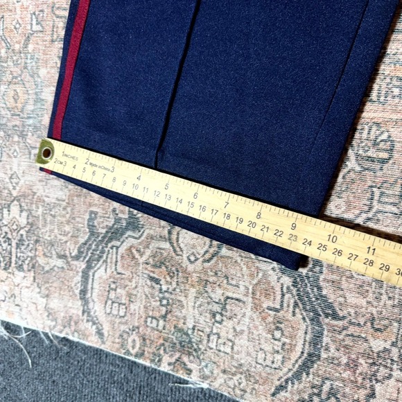 Vintage 1970s Adidas Pants Men's L Blue 3 Stripes - Picture 2 of 5